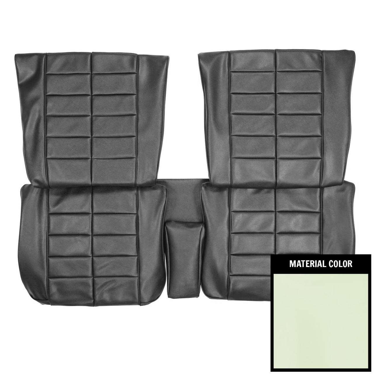 PUI Interiors 1963 Buick Riviera Hardtop White Rear Bucket Seat Covers - 63USR69RUC