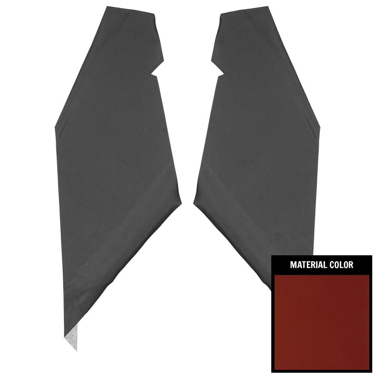 PUI Interiors 1964-1965 Chevrolet Chevelle Dark Red Basketweave Earmuff Boards - 64AHB103A