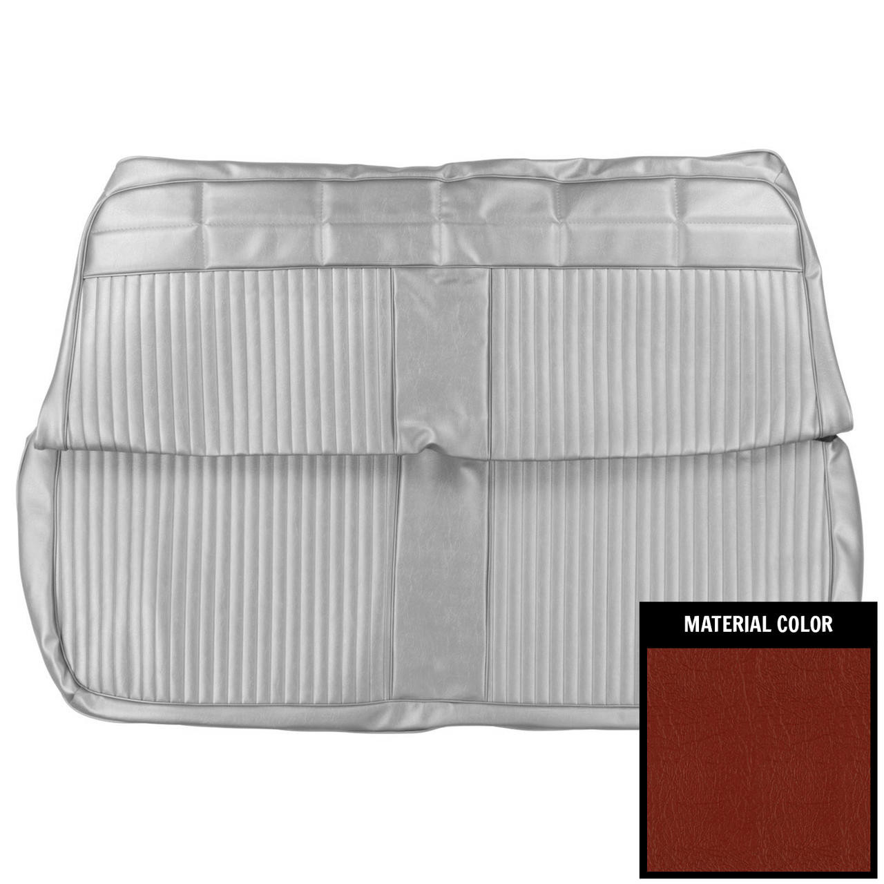 PUI Interiors 1964 Chevrolet Impala 4 Door Red Front Bench Seat Cover - 64BS4D64B