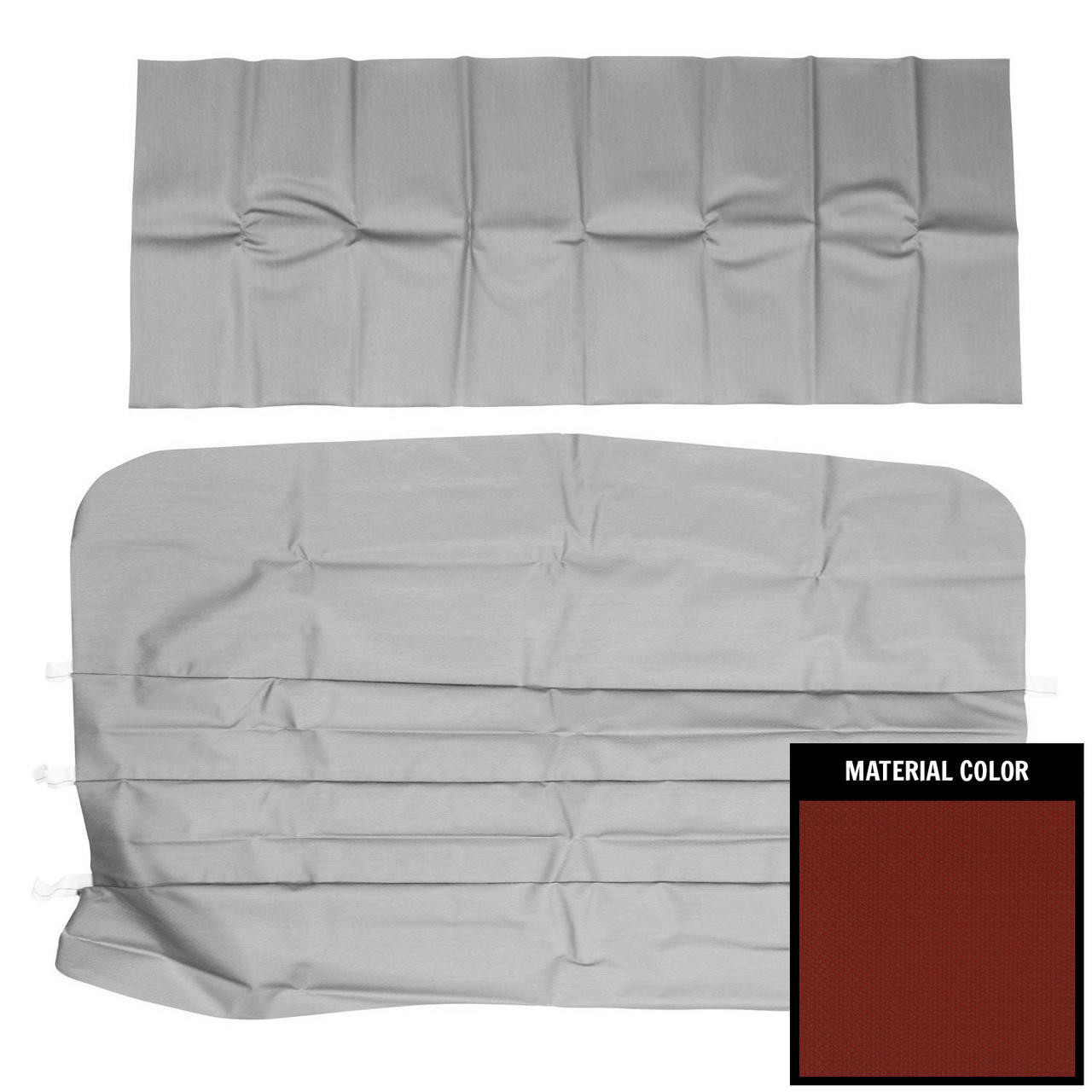 PUI Interiors 1964-1967 Chevrolet El Camino Red Regent Headliner - 64CH103GN