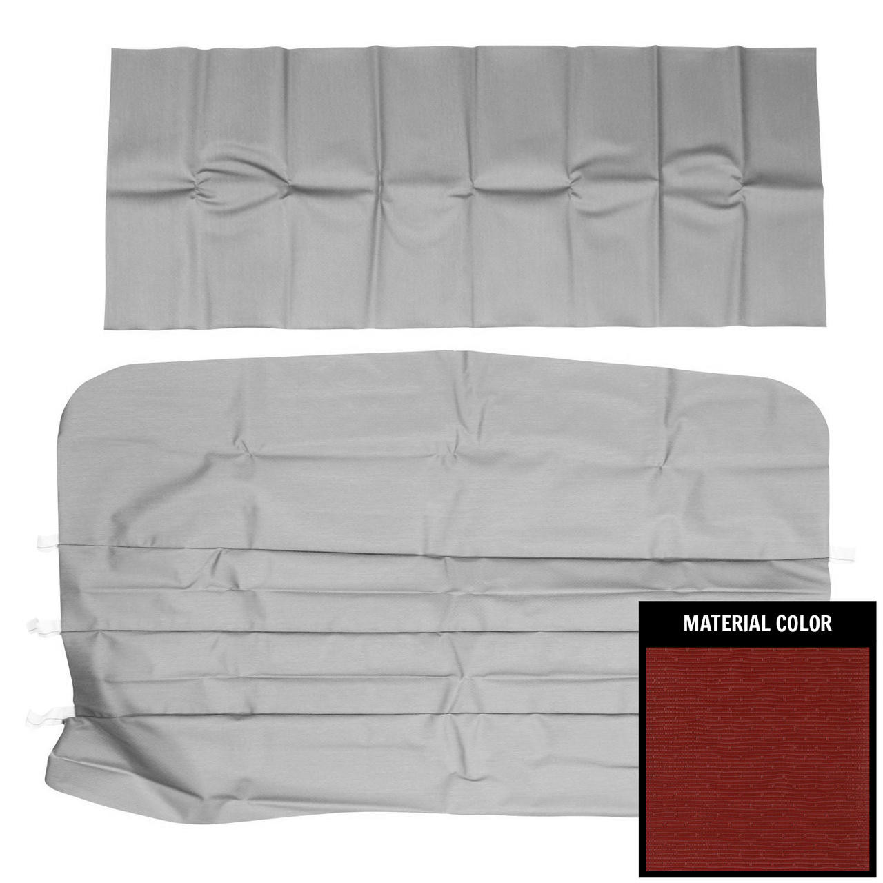 PUI Interiors 1964-1967 Chevrolet El Camino Dark Red Surrey Headliner - 64CH103SN