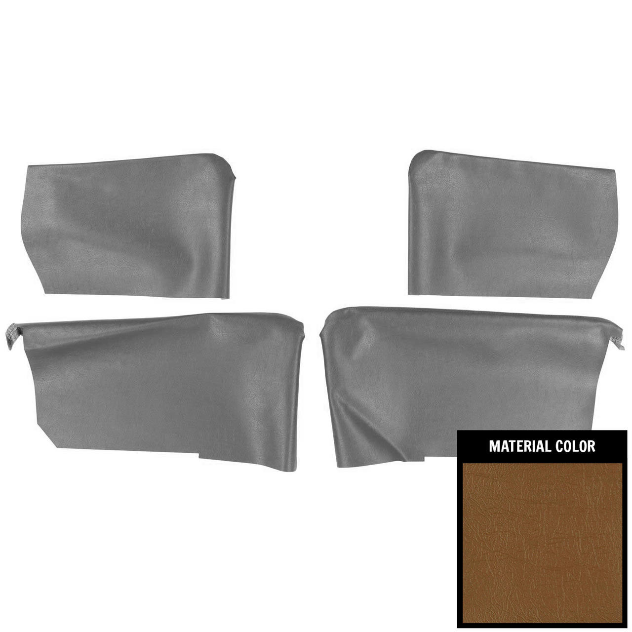 PUI Interiors 1964 Oldsmobile Cutlass/Buick Skylark Hardtop Saddle Rear Armrest Covers - 64CR65C