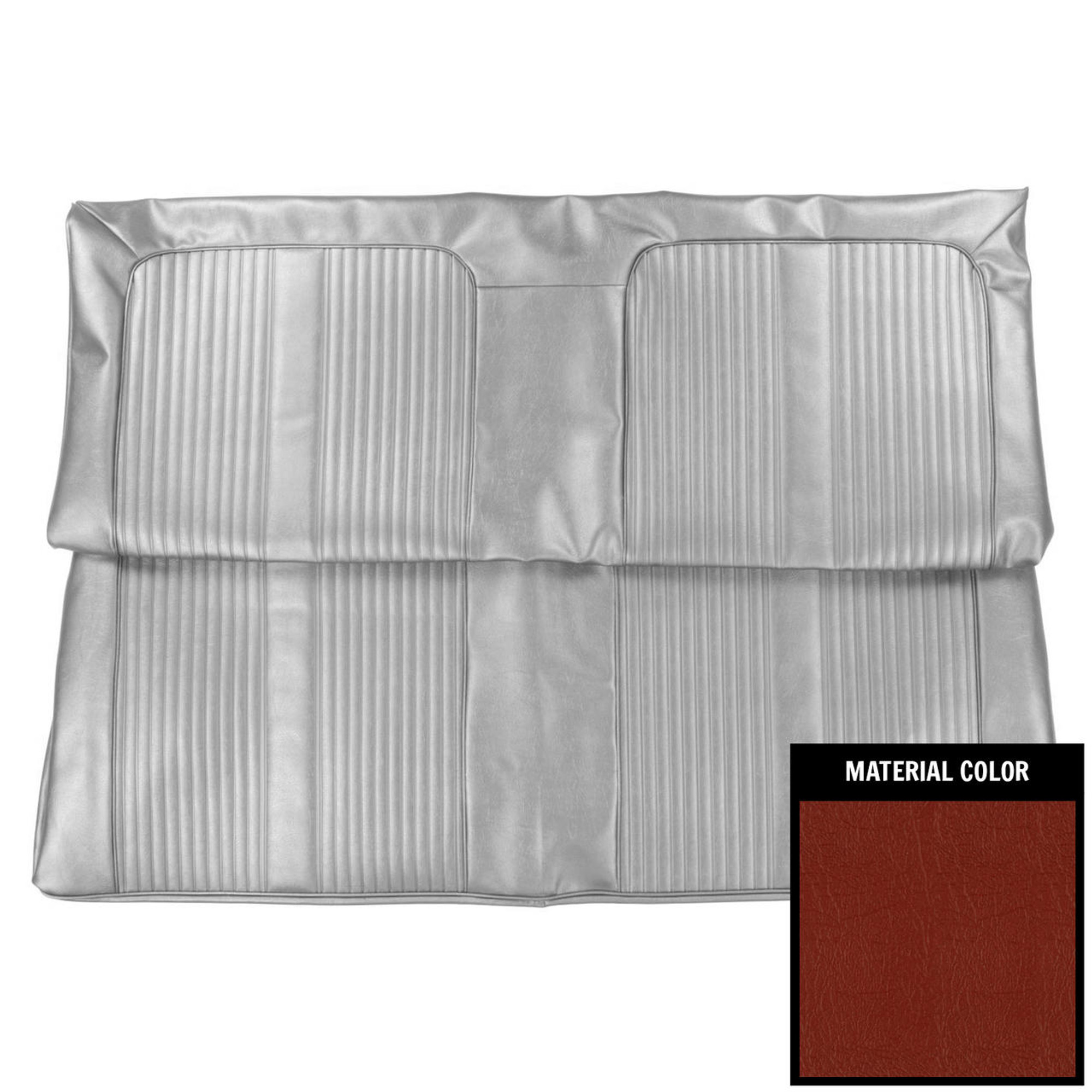 PUI Interiors 1964 Pontiac GTO Hardtop Red Rear Seat Cover - 64GS64C