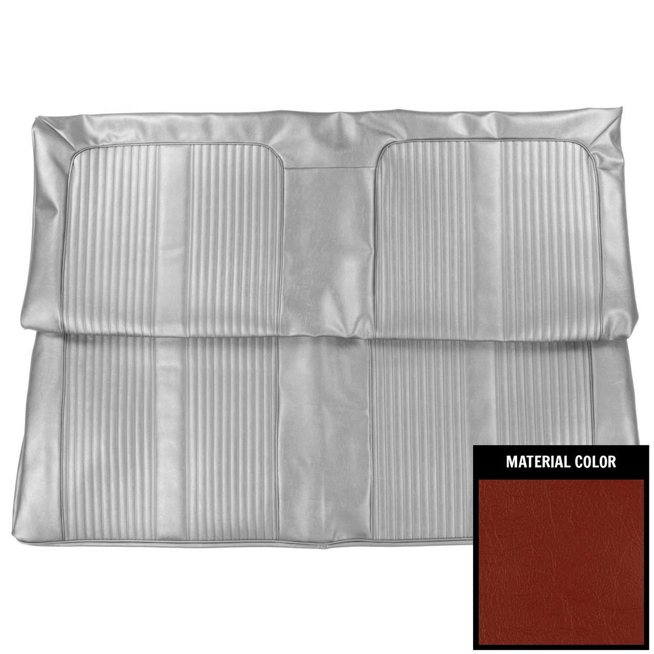PUI Interiors 1964 Pontiac GTO Sedan Red Rear Seat Cover - 64GS64S