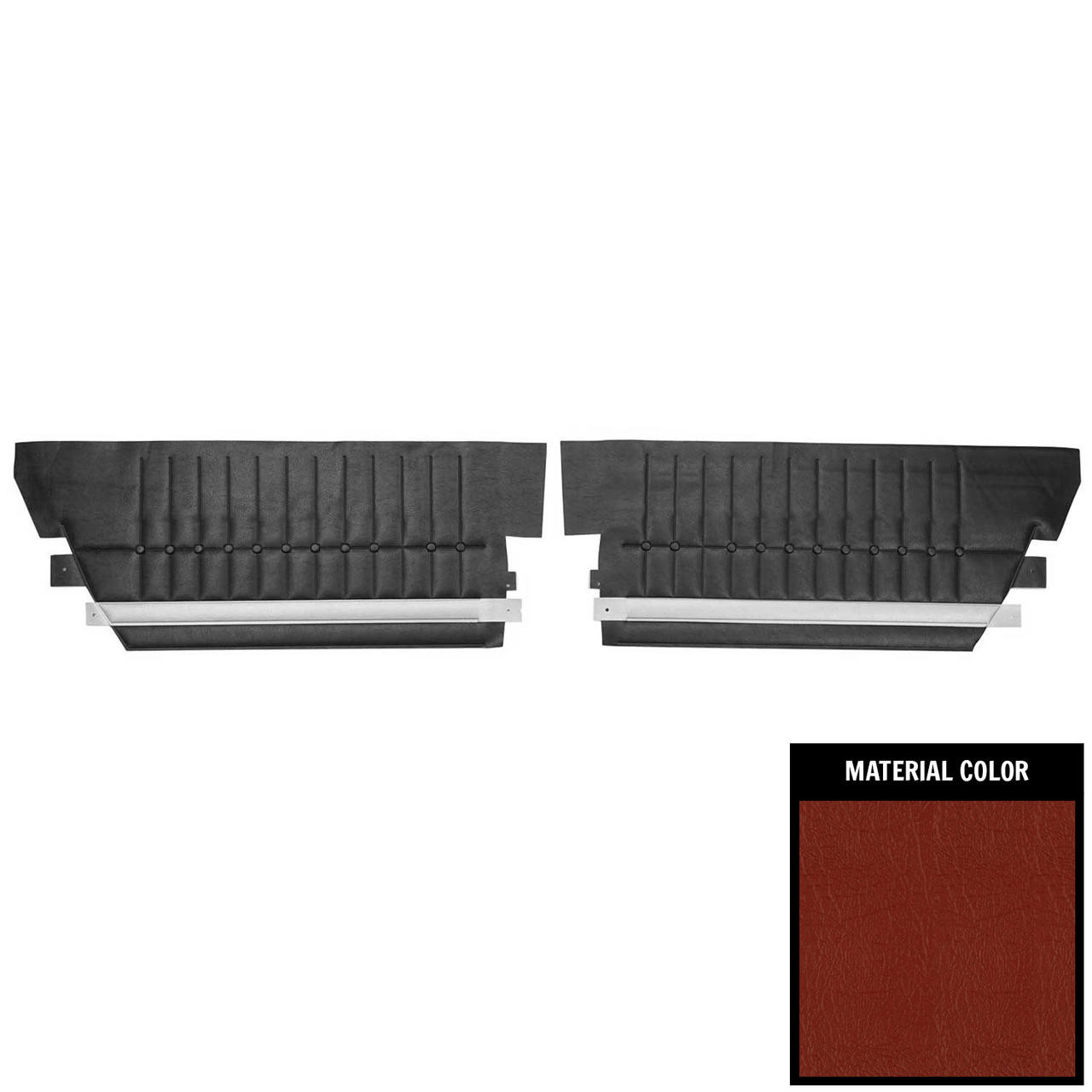 PUI Interiors 1964 Buick Skylark Hardtop Red Rear Door Panels - 64UD64C