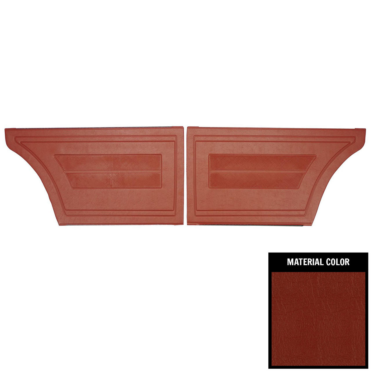 PUI Interiors 1964 Chevrolet Nova 4-Door Sedan/WagonRed Rear Door Panels - 64XD4D64R