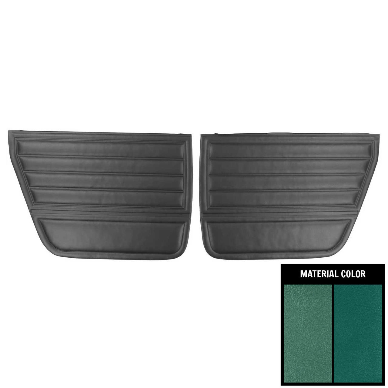 PUI Interiors 1965 Chevrolet Chevelle 4-Door Sedan/Wagon 2 Tone Aqua RearDoor Panels - 65AD4D05S