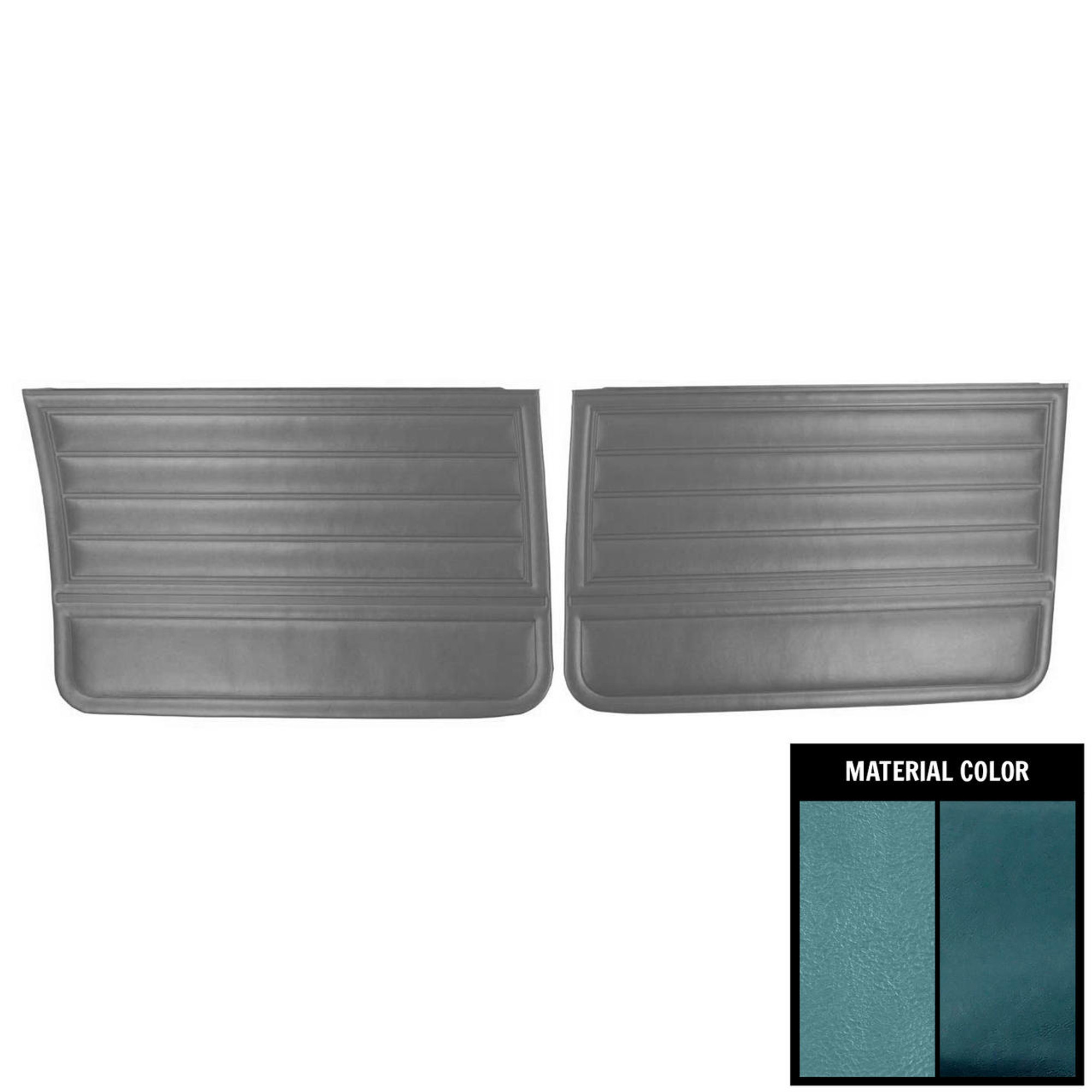 PUI Interiors 1965 Chevrolet Chevelle 4-Door Sedan/Wagon 2-Tone Blue Front Door Panels - 65AD4D13