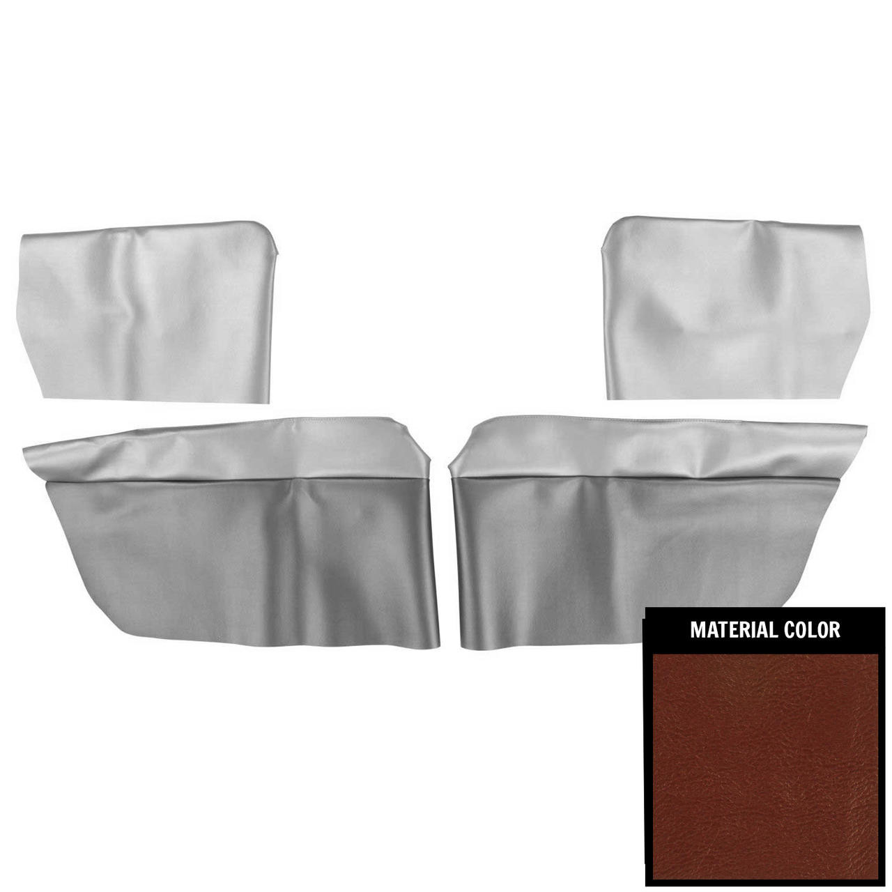 PUI Interiors 1966 Chevrolet Chevelle Convertible Bronze Rear Armrest Covers - 65AR20