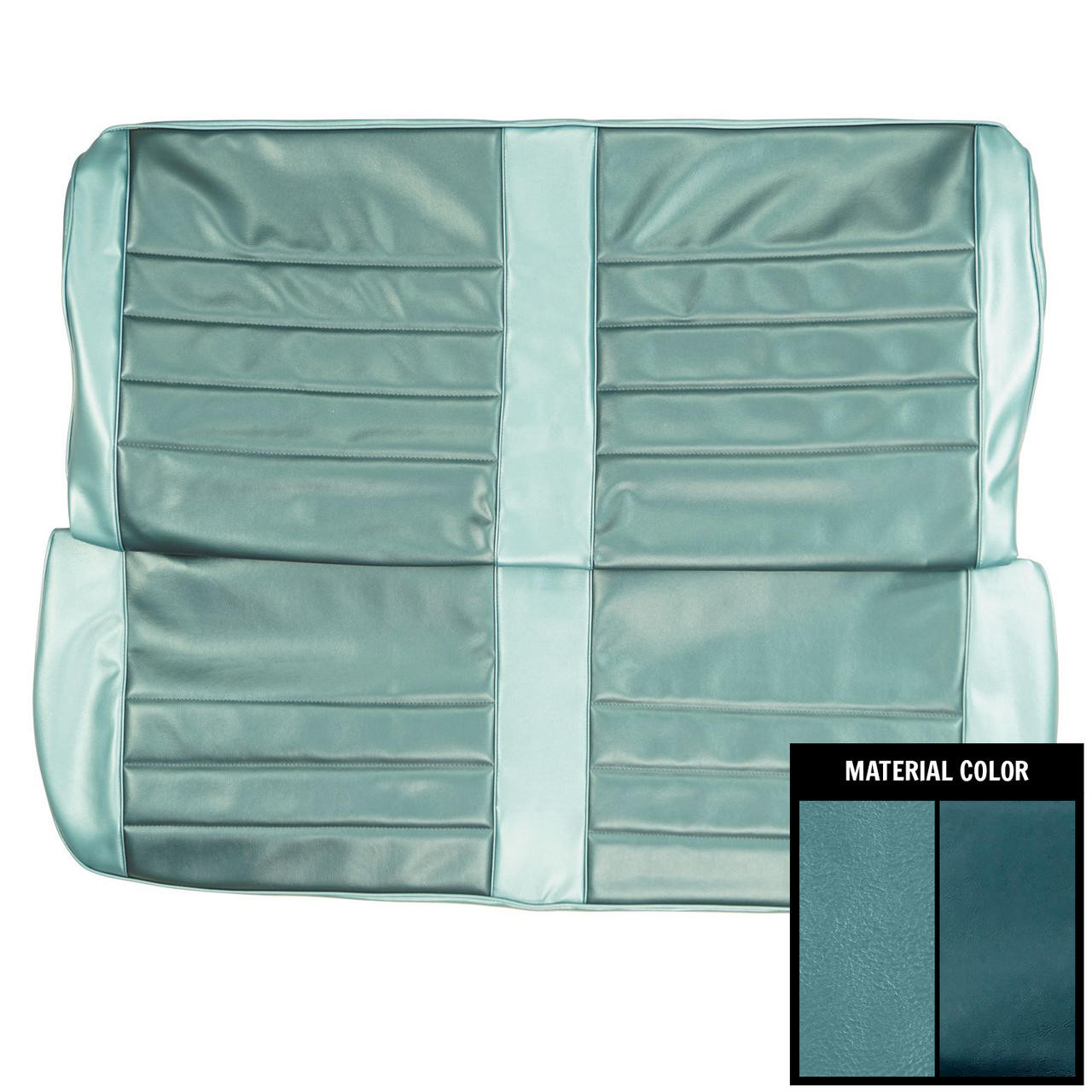 PUI Interiors 1965 Chevrolet Chevelle 4 Door 2 Tone Blue Front Bench Seat Cover - 65AS4D13B