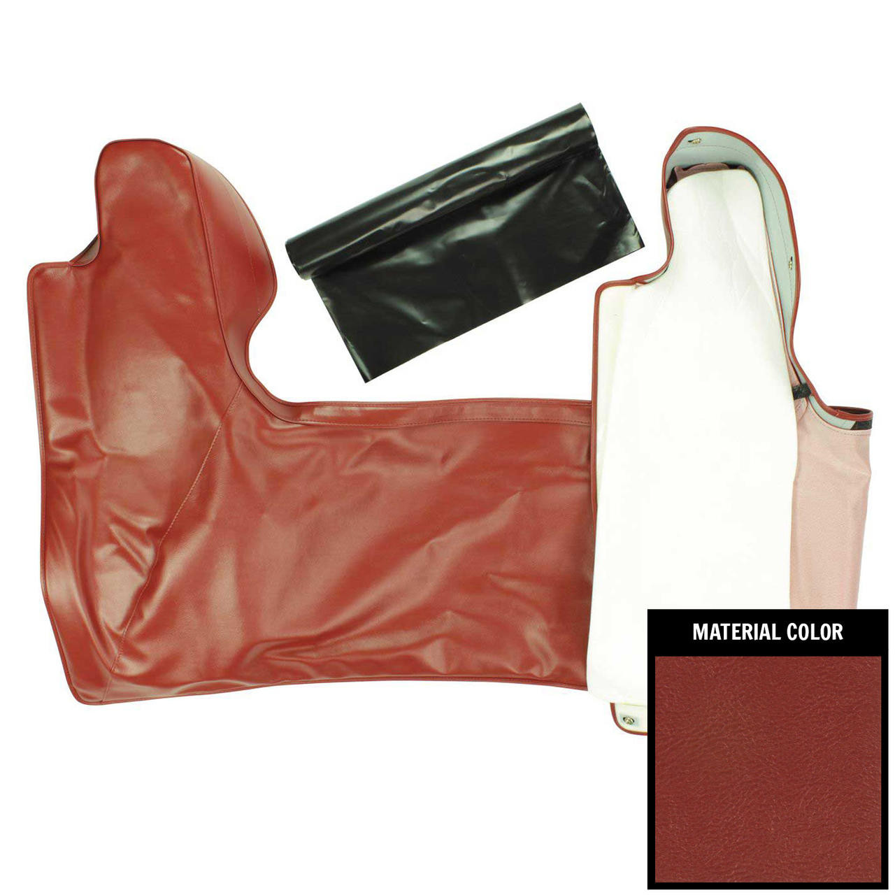 PUI Interiors 1965 Skylark/GTO/Cutlass Metallic Red Convertible Top Boot - 65AT08