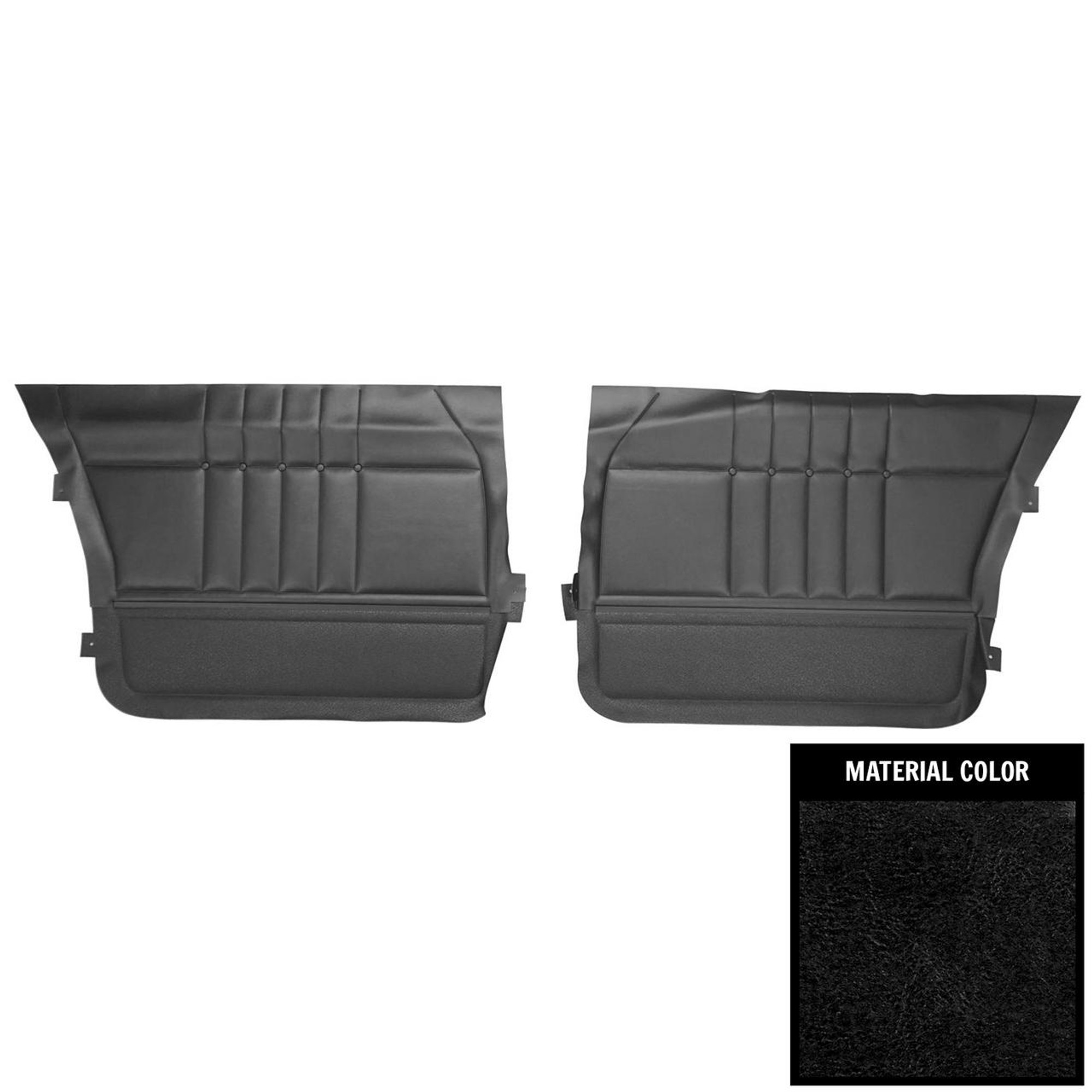 PUI Interiors 1965 Chevrolet Impala 4 Door Wagon Black Front Door Panels - 65BD4D10