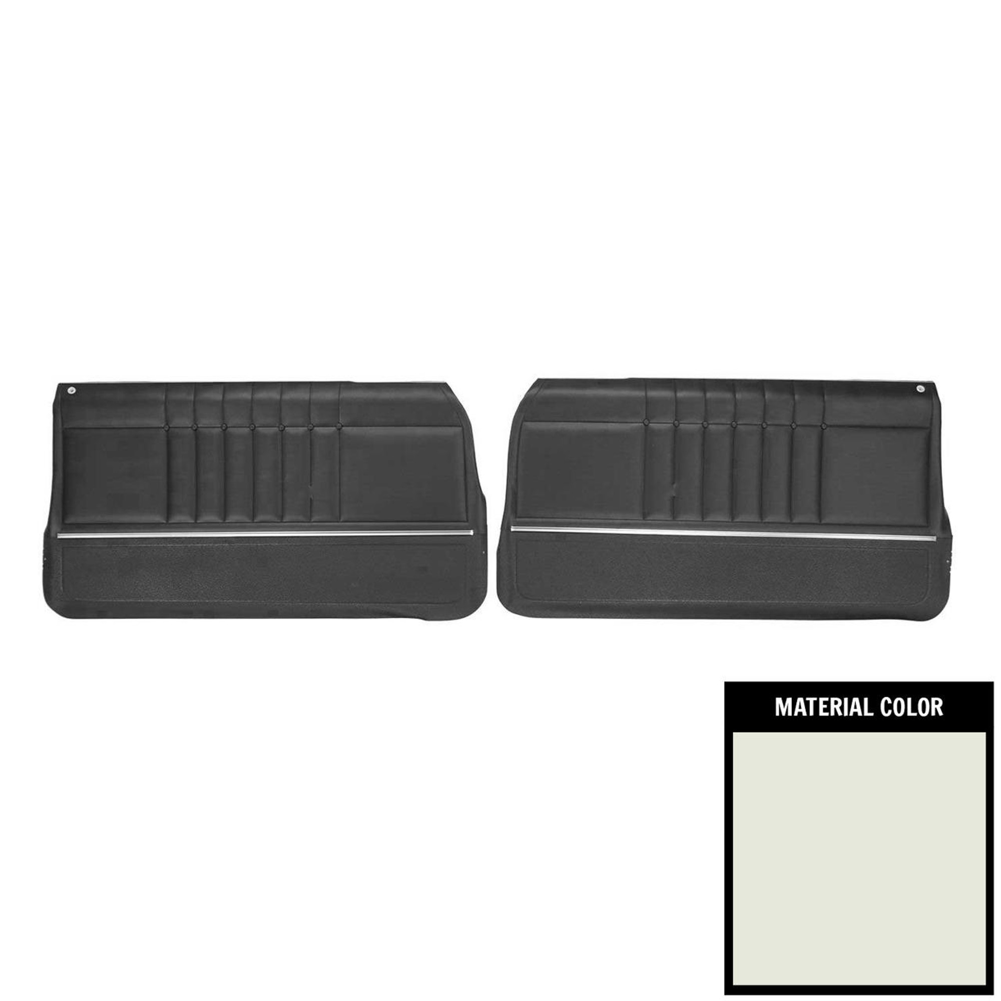 PUI Interiors 1965 Chevrolet Impala Pre-Assembled White Front Door Panels - 65BDN37P