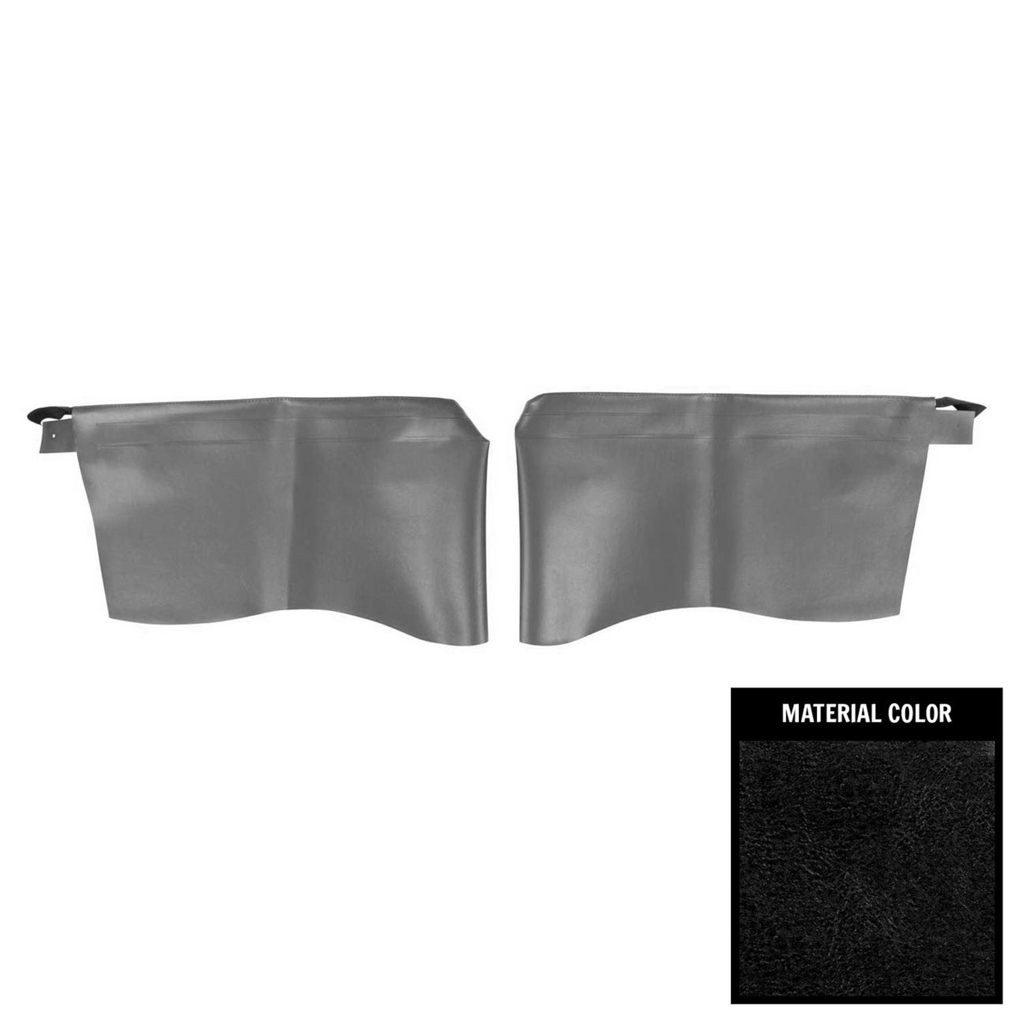 PUI Interiors 1965 Chevrolet Impala SS Hardtop Black Rear Armrest Covers - 65BR10C