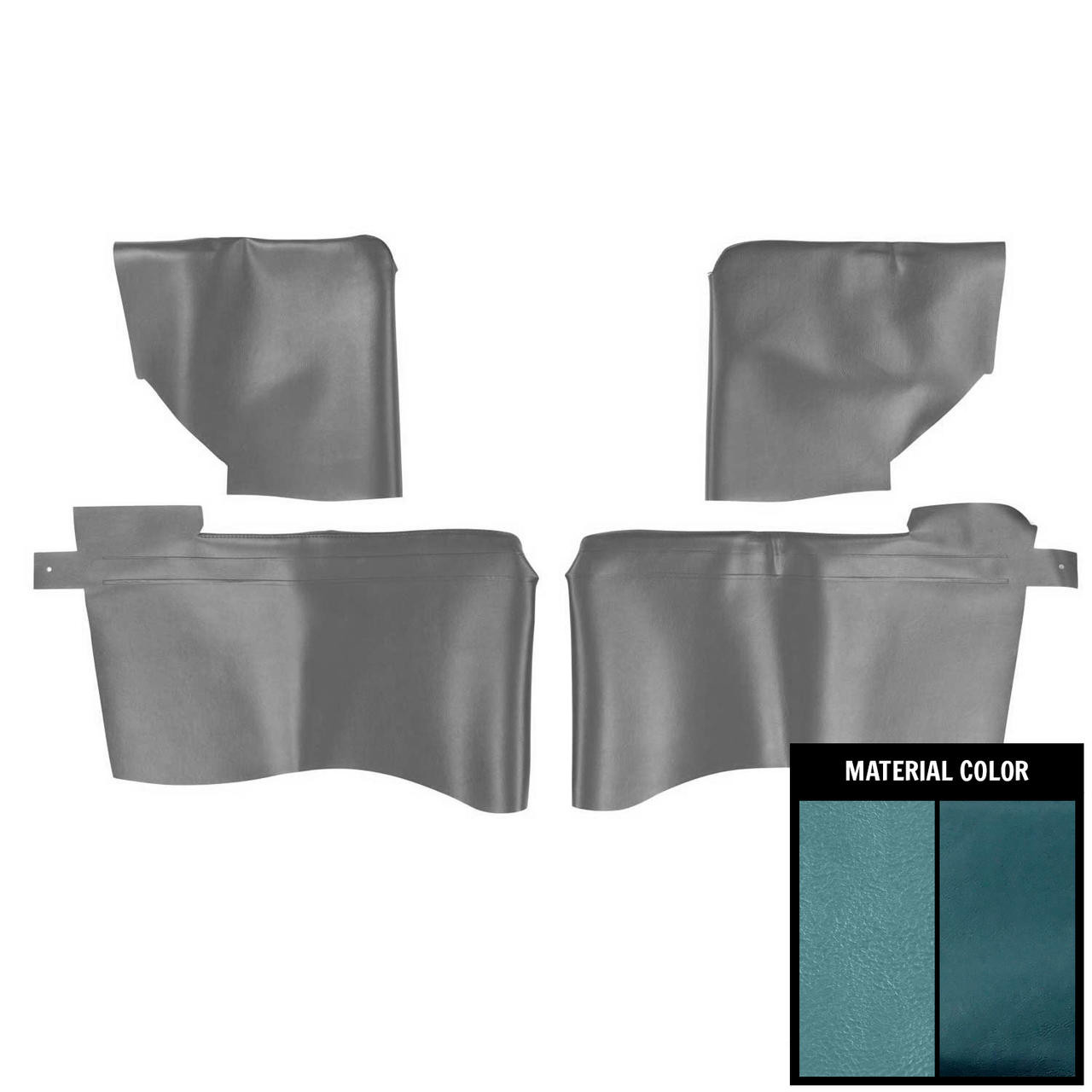 PUI Interiors 1965 Chevrolet Impala SS Convertible 2 Tone Blue Rear Armrest Covers - 65BR13