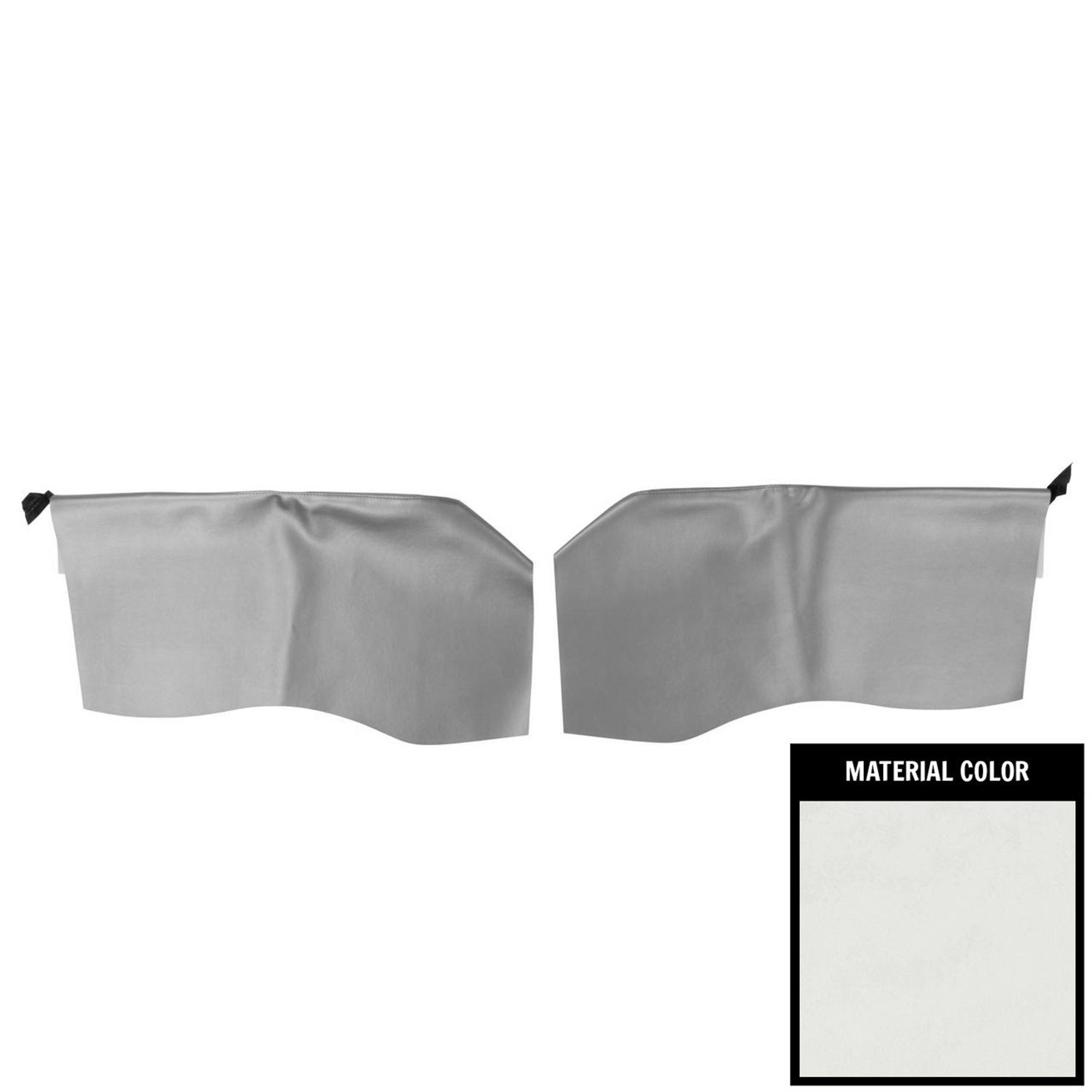 PUI Interiors 1965 Chevrolet Impala Hardtop White Rear Armrest Covers - 65BRN37C