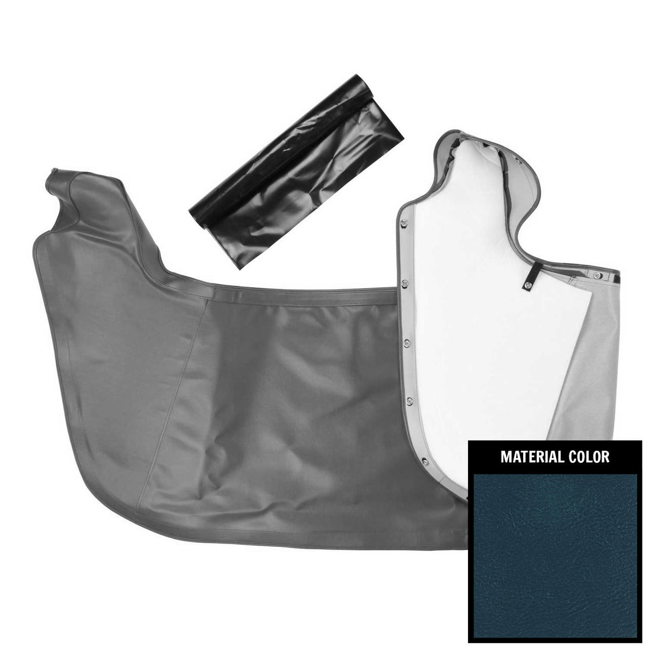 PUI Interiors 1965-1968 Chevrolet Impala Dark Metallic Blue Convertible Top Boot - 65BT16