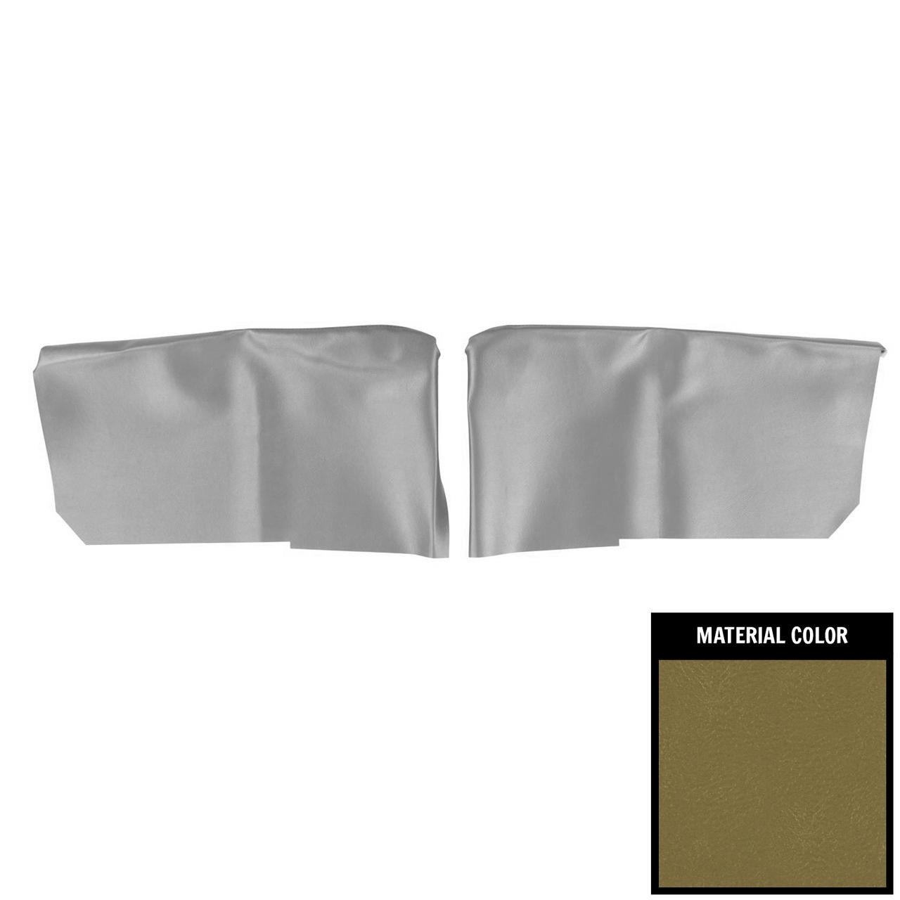 PUI Interiors 1965 Oldsmobile Cutlass Hardtop Ivy Gold Rear Armrest Covers - 65CR46C