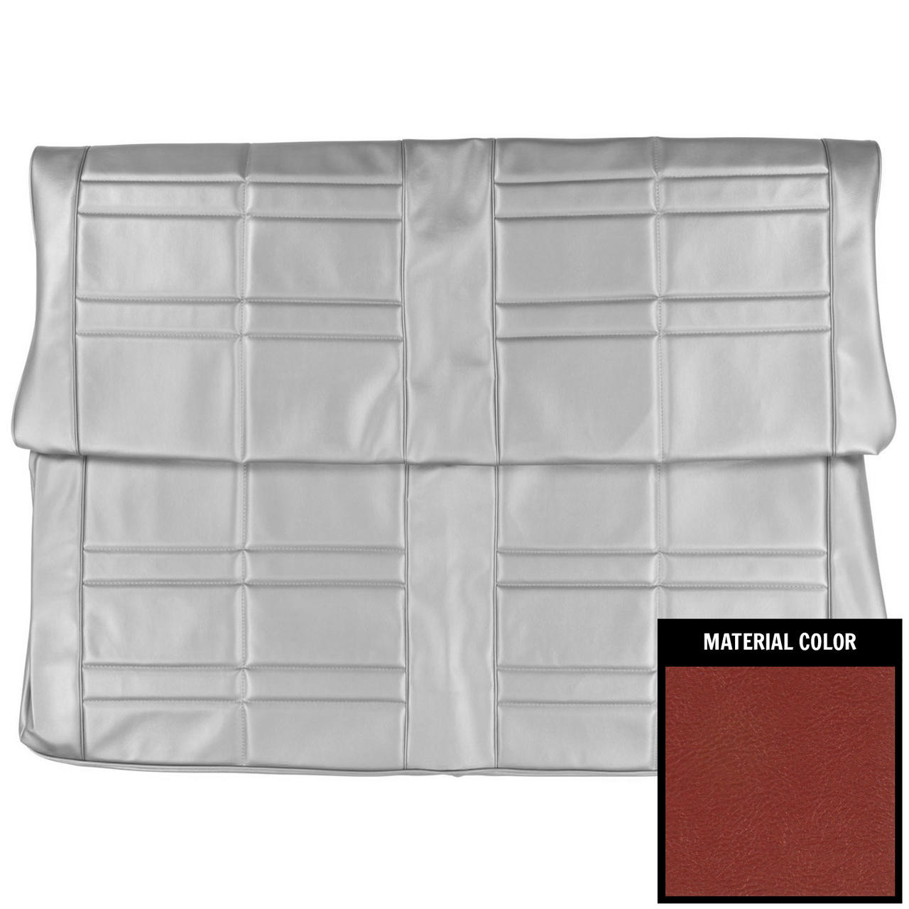 PUI Interiors 1965 Oldsmobile Cutlass Sport Sedan Metallic Red Rear Bench Seat Cover - 65CS08CS
