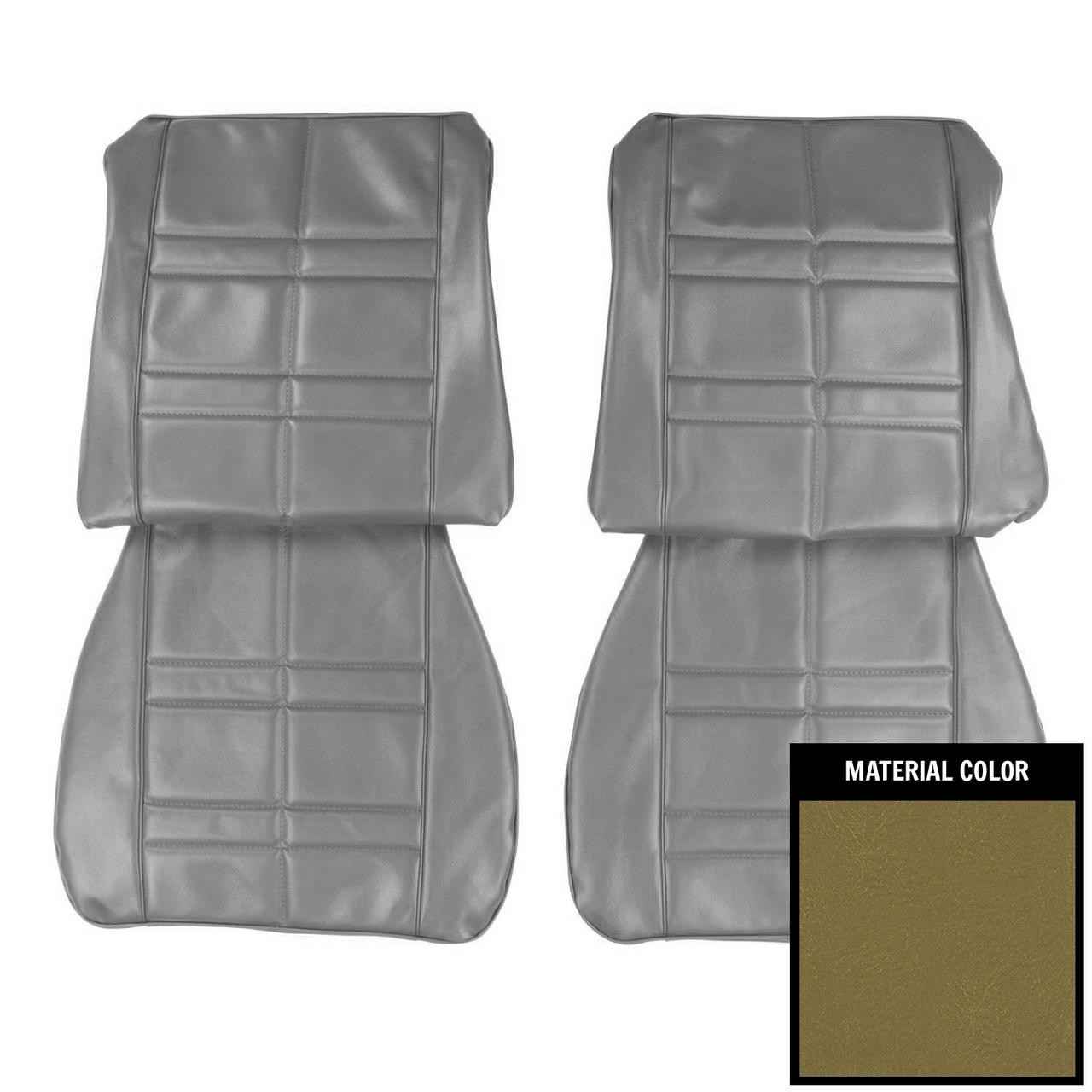 PUI Interiors 1965 Oldsmobile Cutlass Sport Ivy Gold Front Bucket Seat Covers - 65CS46US
