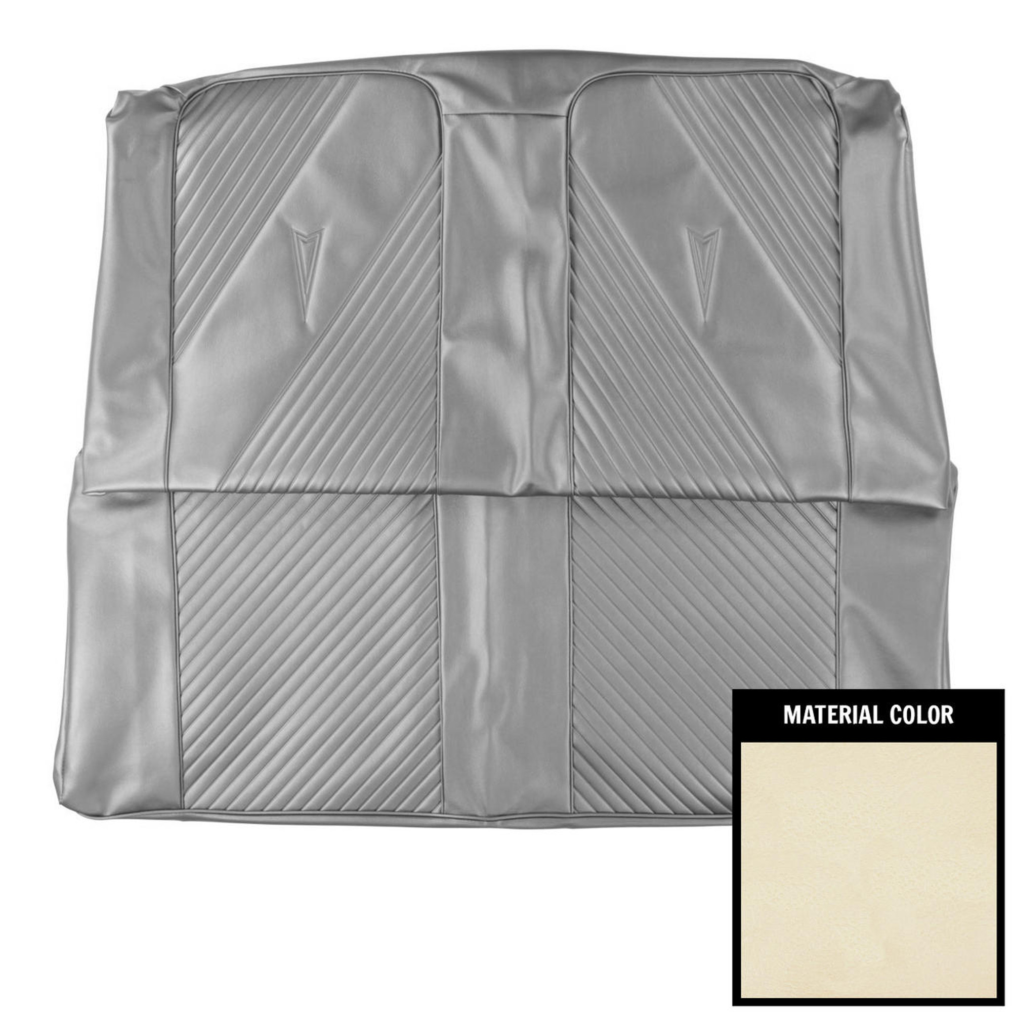 PUI Interiors 1965 Pontiac GTO Hardtop White Rear Seat Cover - 65GS37C