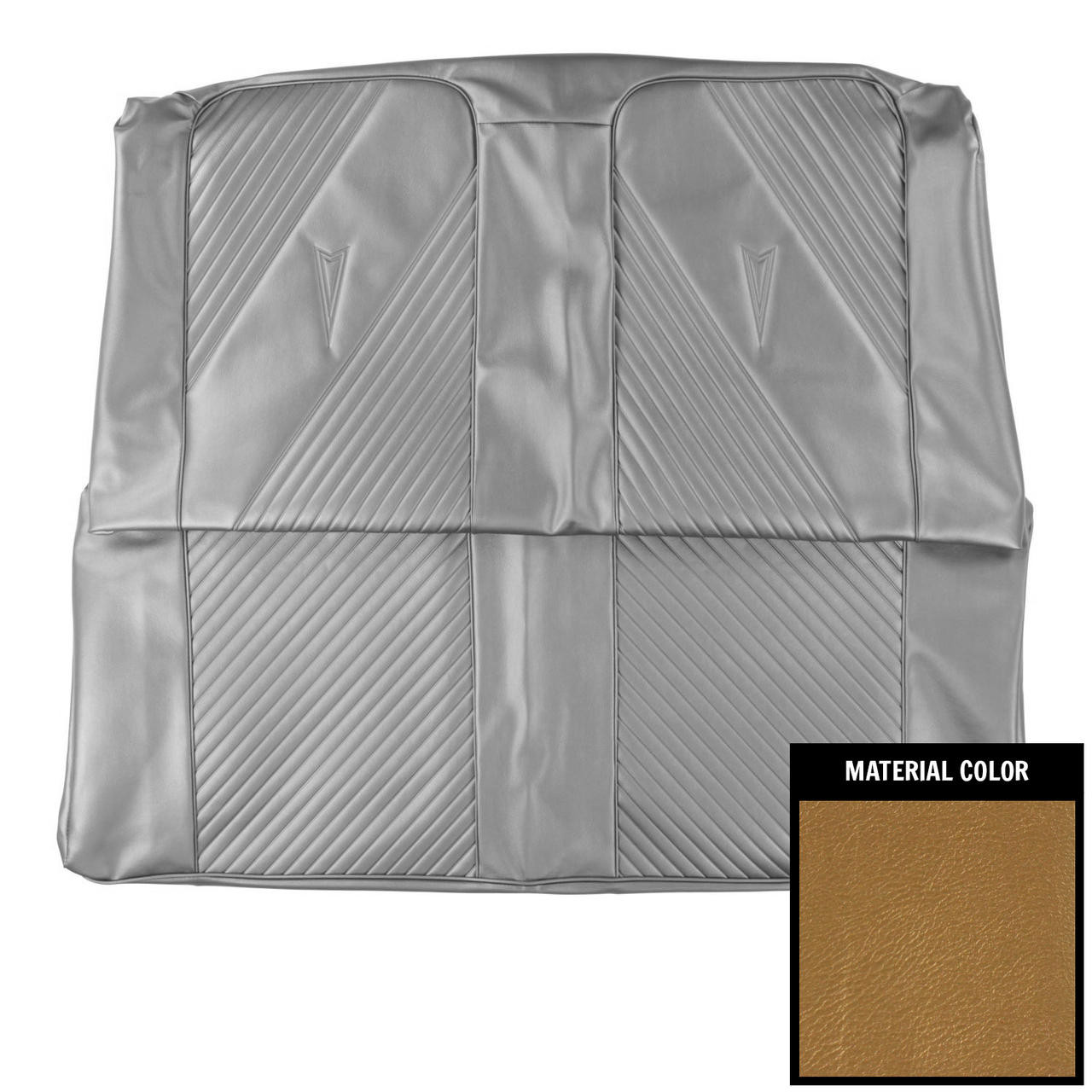 PUI Interiors 1965 Pontiac GTO Hardtop Gold Rear Seat Cover - 65GS43C