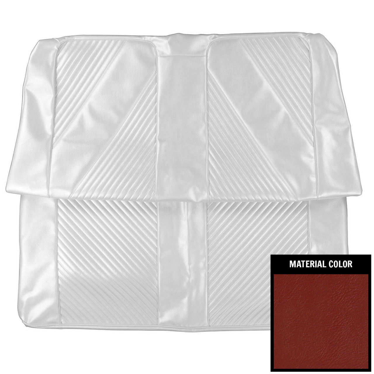 PUI Interiors 1965 Pontiac Beaumont Convertible Red Rear Seat Cover - 65GSB30V