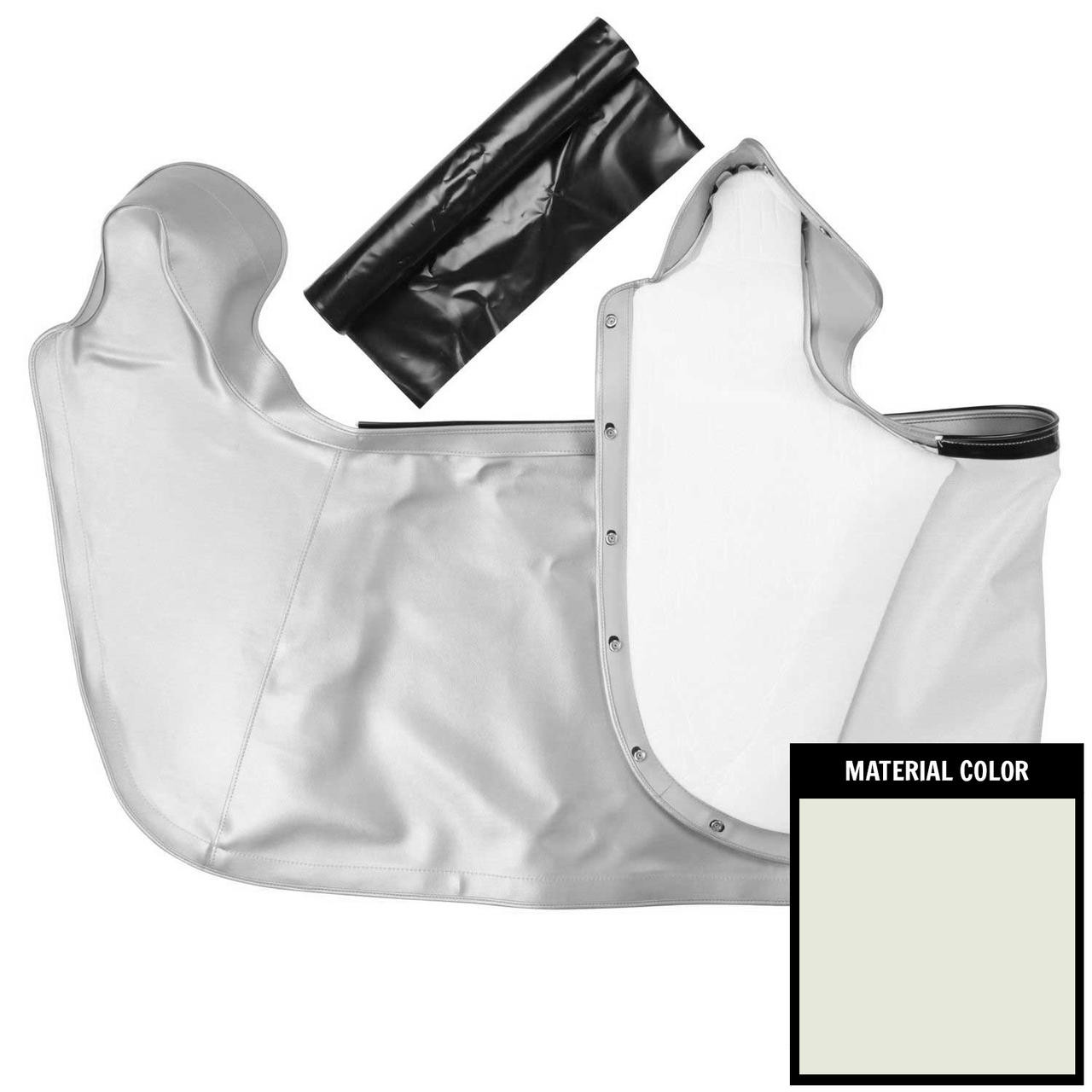 PUI Interiors 1965-1967 Pontiac B-Body White Convertible Top Boot - 65PBT37