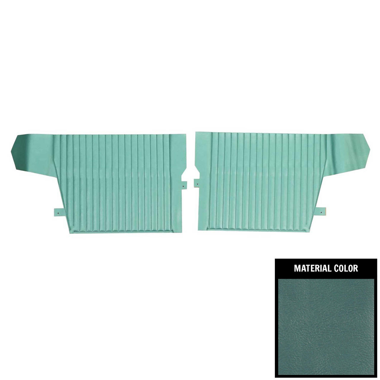 PUI Interiors 1965 Pontiac Gramd Prix Convertible 2 Tone Blue Rear Door Panels - 65PD13V