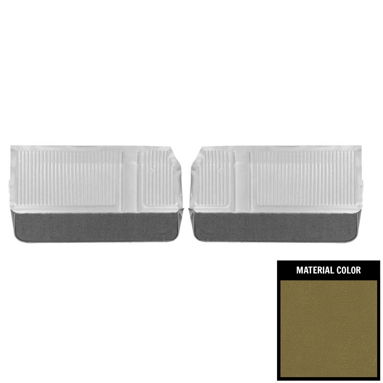 PUI Interiors 1965 Pontiac Grand Prix Ivy Gold Front Door Panels - 65PD46