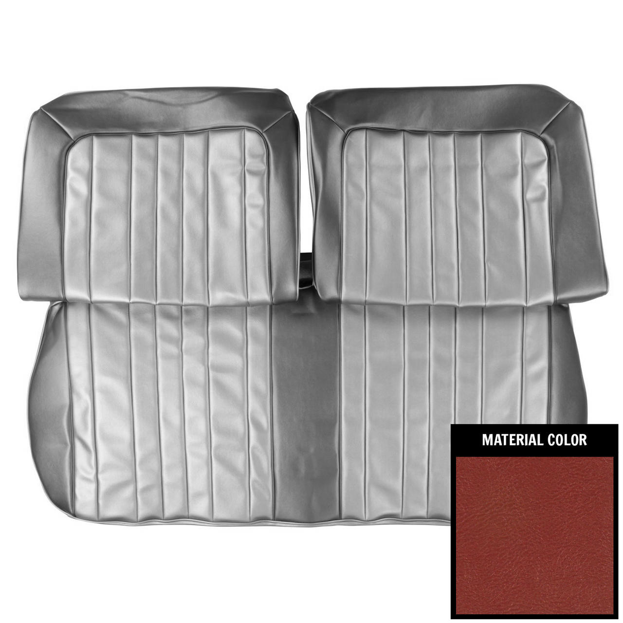 PUI Interiors 1965 Pontiac Catalina Parchment Split Front Bench Seat Cover - 65PSL08B