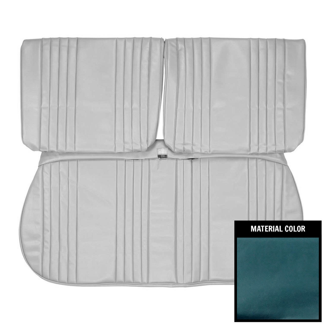 PUI Interiors 1965 Buick Skylark Blue Front Bench Seat W/O Armrest Cover - 65US15B