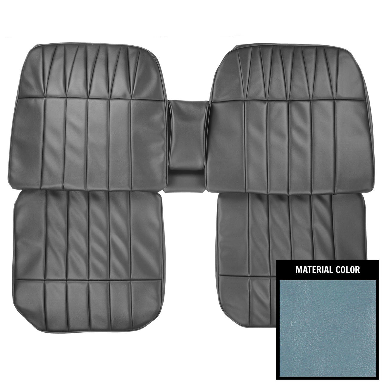 PUI Interiors 1965 Buick Riviera Hardtop Light Blue Rear Bench Seat Cover - 65USRC12RUC