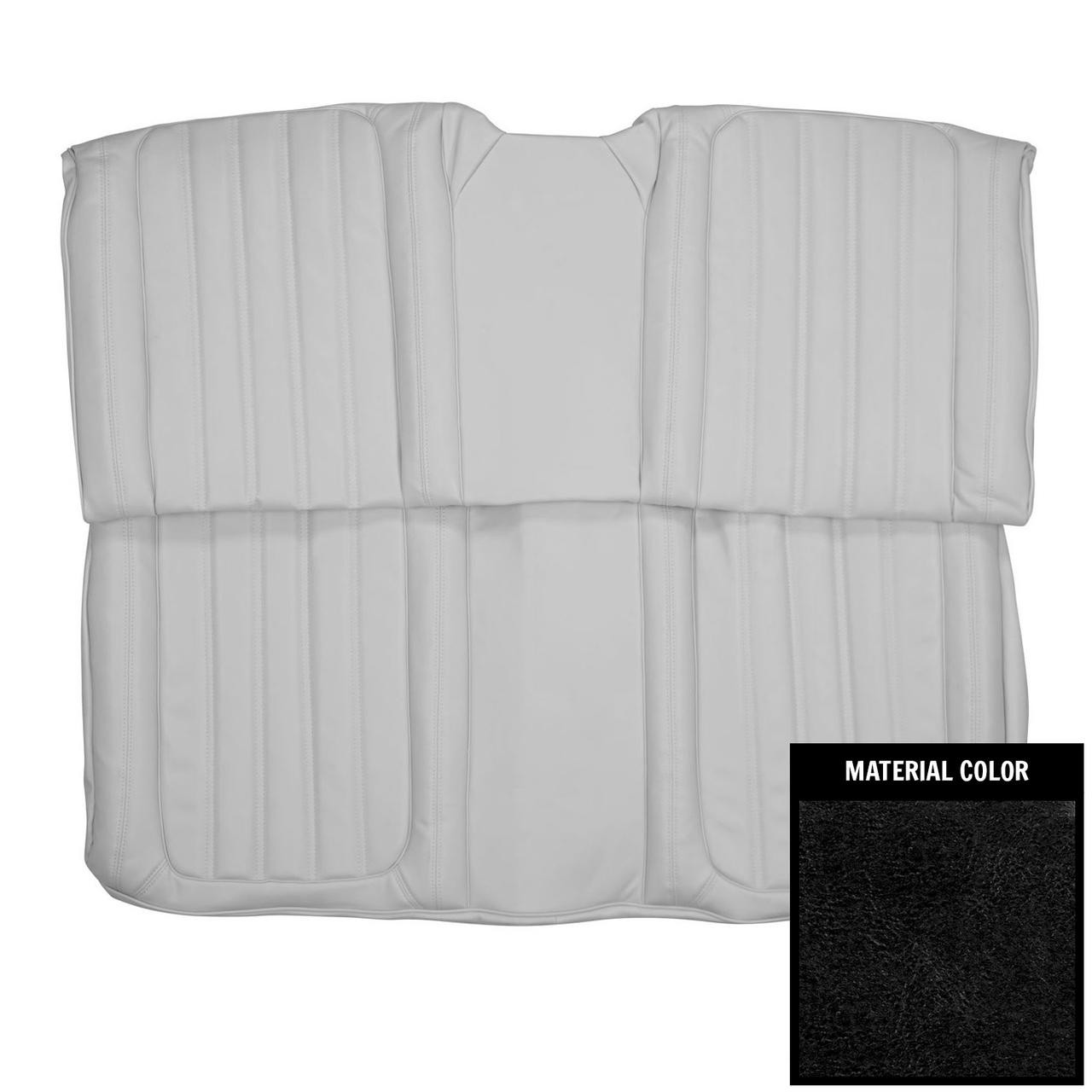 PUI Interiors 1965 Buick Wildcat/Custom Convertible Black Rear Bench Seat Cover - 65USWC10V