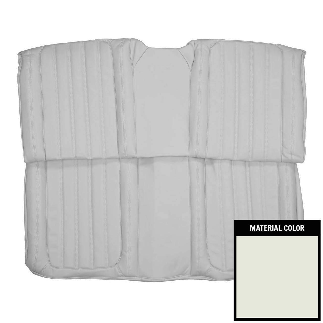 PUI Interiors 1965 Buick Wildcat/Custom Convertible White Rear Bench Seat Cover - 65USWC37V
