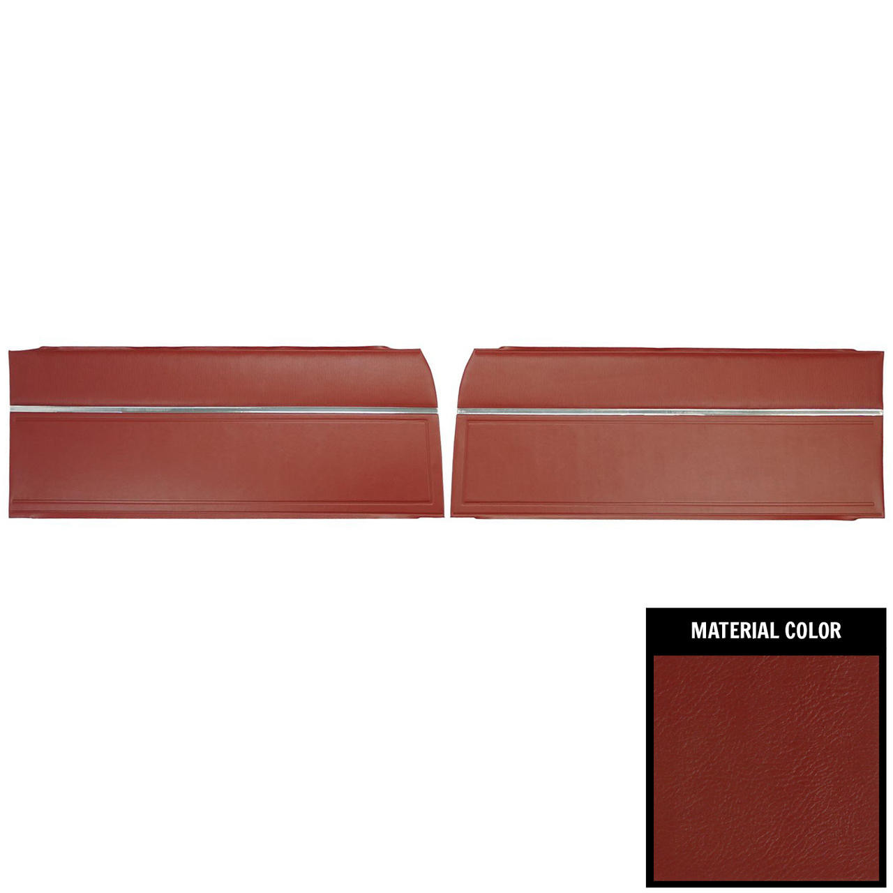 PUI Interiors 1965 Chevrolet Nova Red Front Door Panels - 65XD30