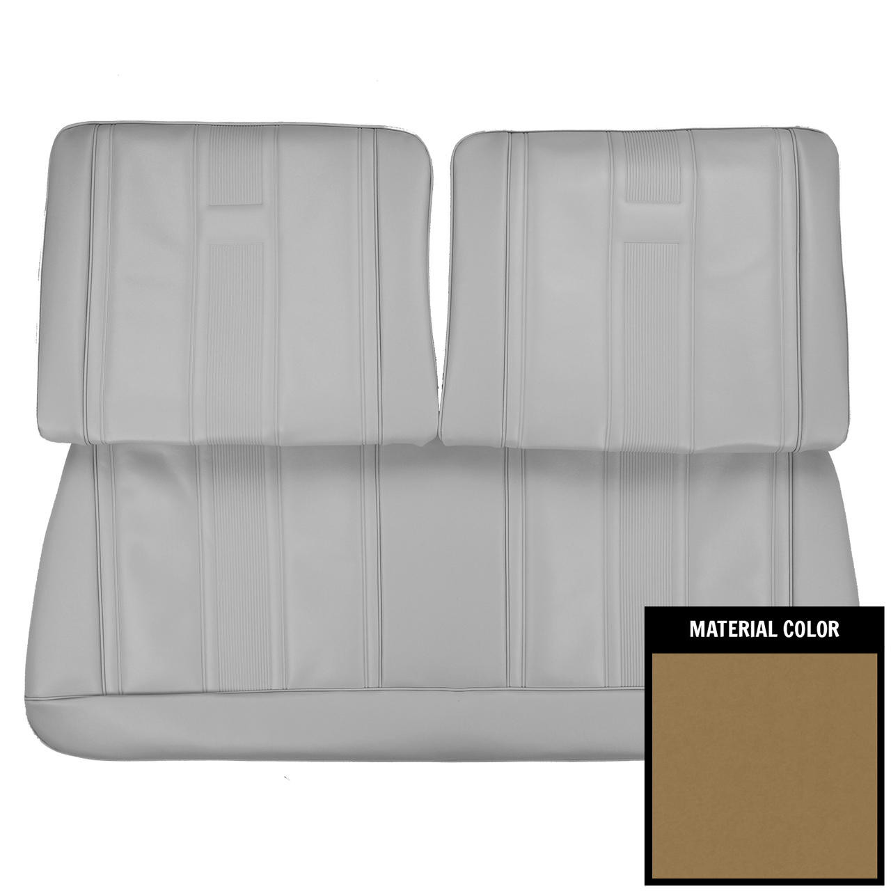 PUI Interiors 1965 Chevrolet Nova 2 Door Light Saddle Front Split Bench Seat Cover - 65XS35B