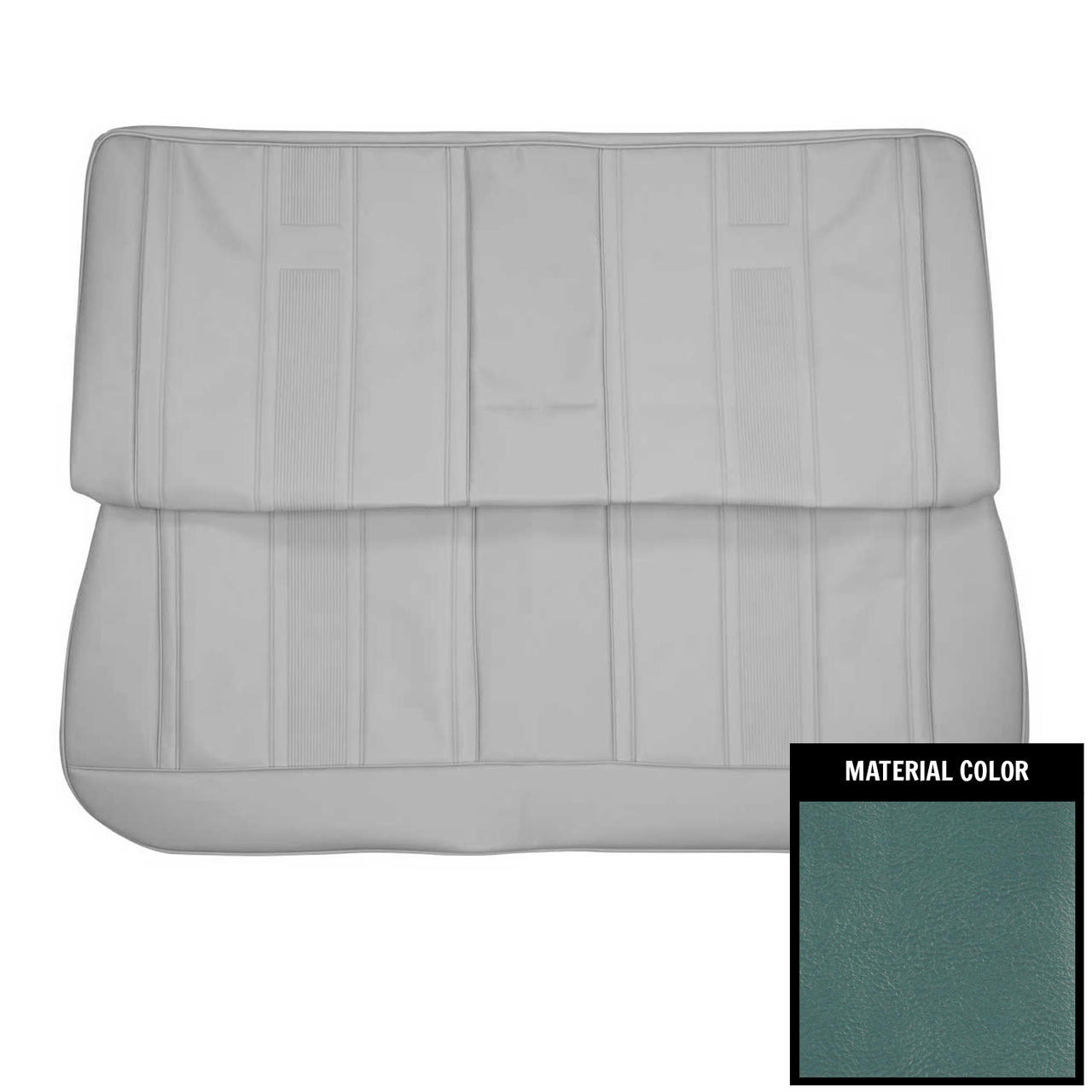 PUI Interiors 1965 Chevrolet Nova 4 Door Light Blue Front Bench Seat Cover - 65XS4D12B