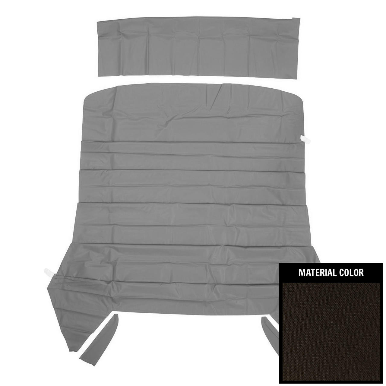 PUI Interiors 1966-1967 Chevrolet A-Body Black 1st Design Basketweave Headliner - 66AH100A-1