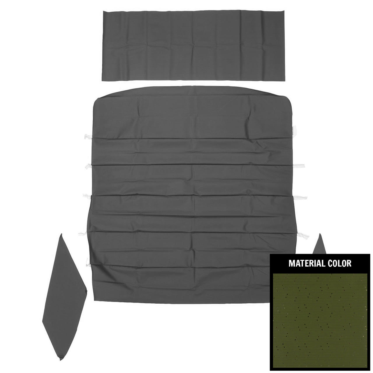 PUI Interiors 1966-1967 Pontiac GTO/Lemans Dark Green 2nd Design Perforated Headliner - 66AH109B