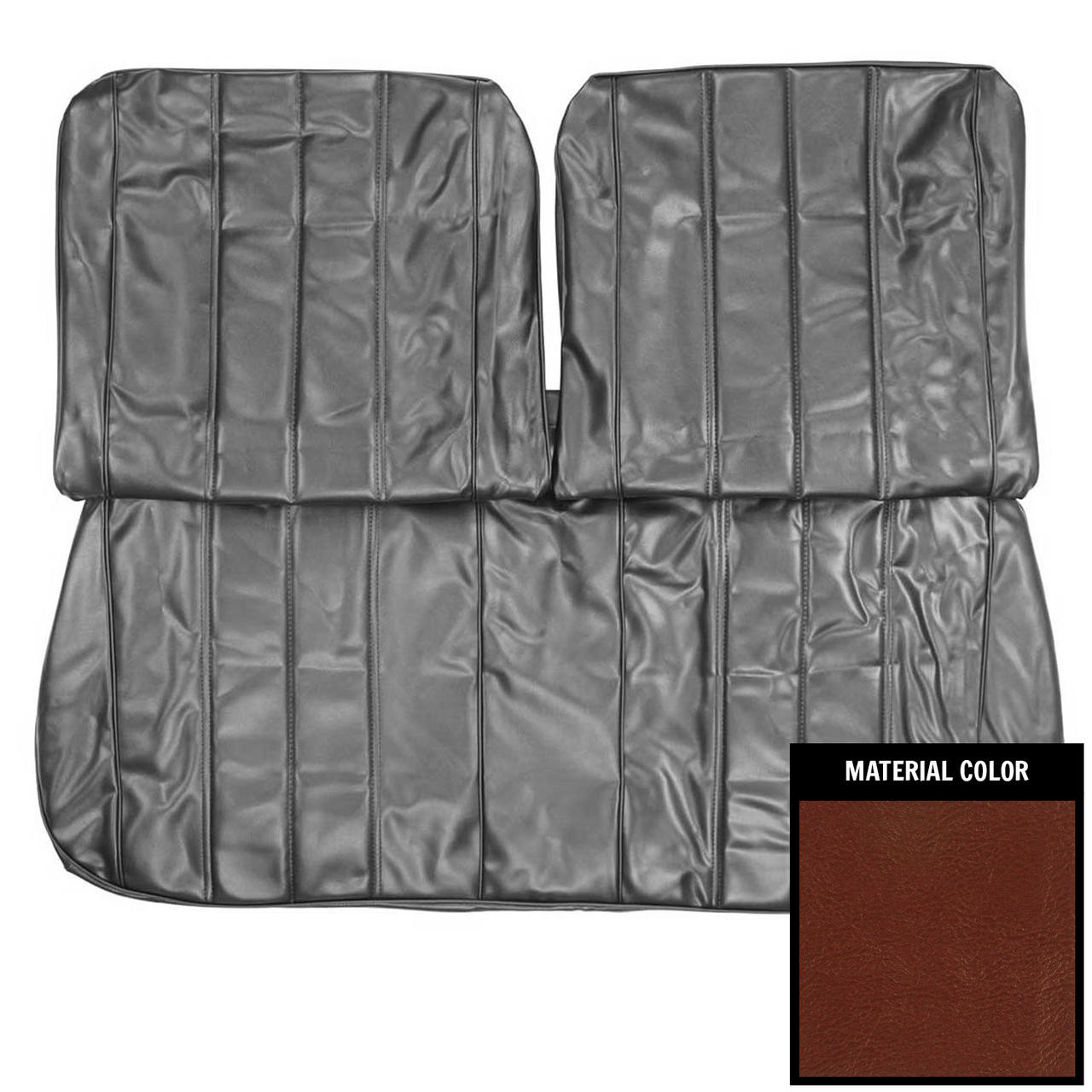 PUI Interiors 1966 Chevrolet Chevelle Bronze Front Bench Seat Cover - 66AS20B
