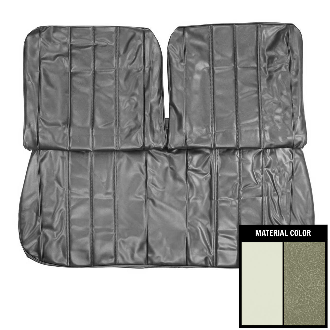 PUI Interiors 1966 Chevrolet Chevelle 2 Tone Fawn Front Bench Seat Cover - 66AS21B