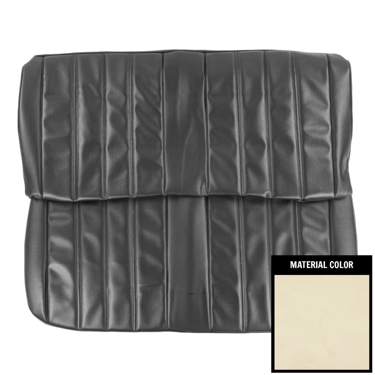 PUI Interiors 1966 Chevrolet Chevelle 4 Door White Front Bench Seat Cover - 66AS4D37B