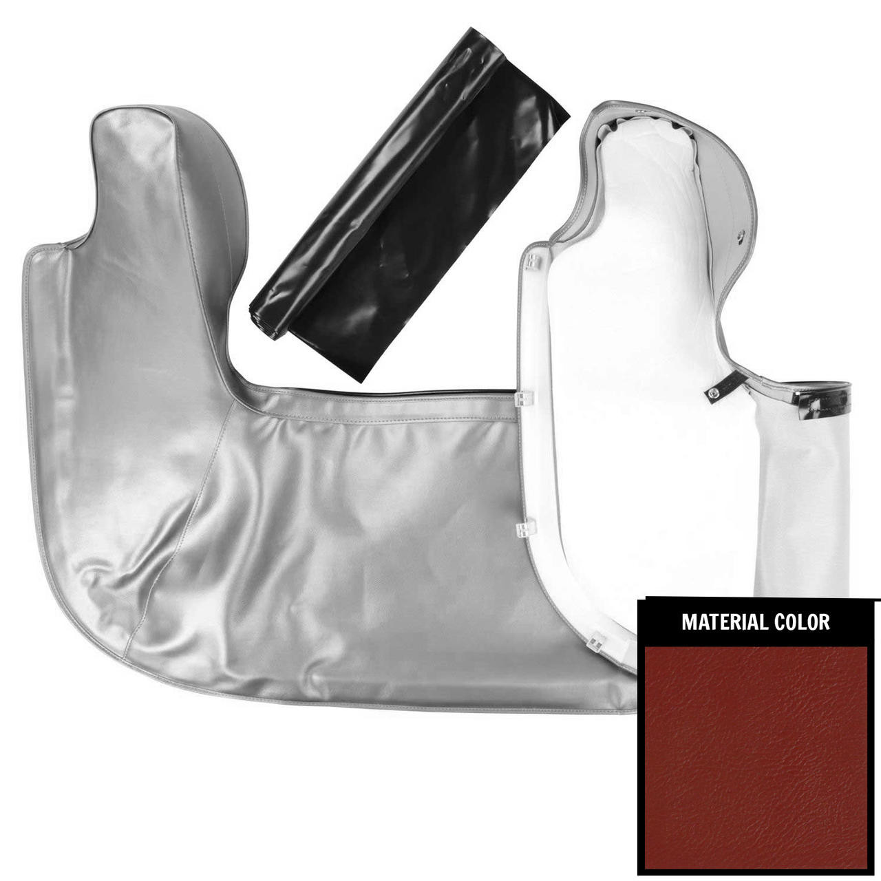 PUI Interiors 1966-1967 A-Body Red Convertible Top Boot - 66AT30