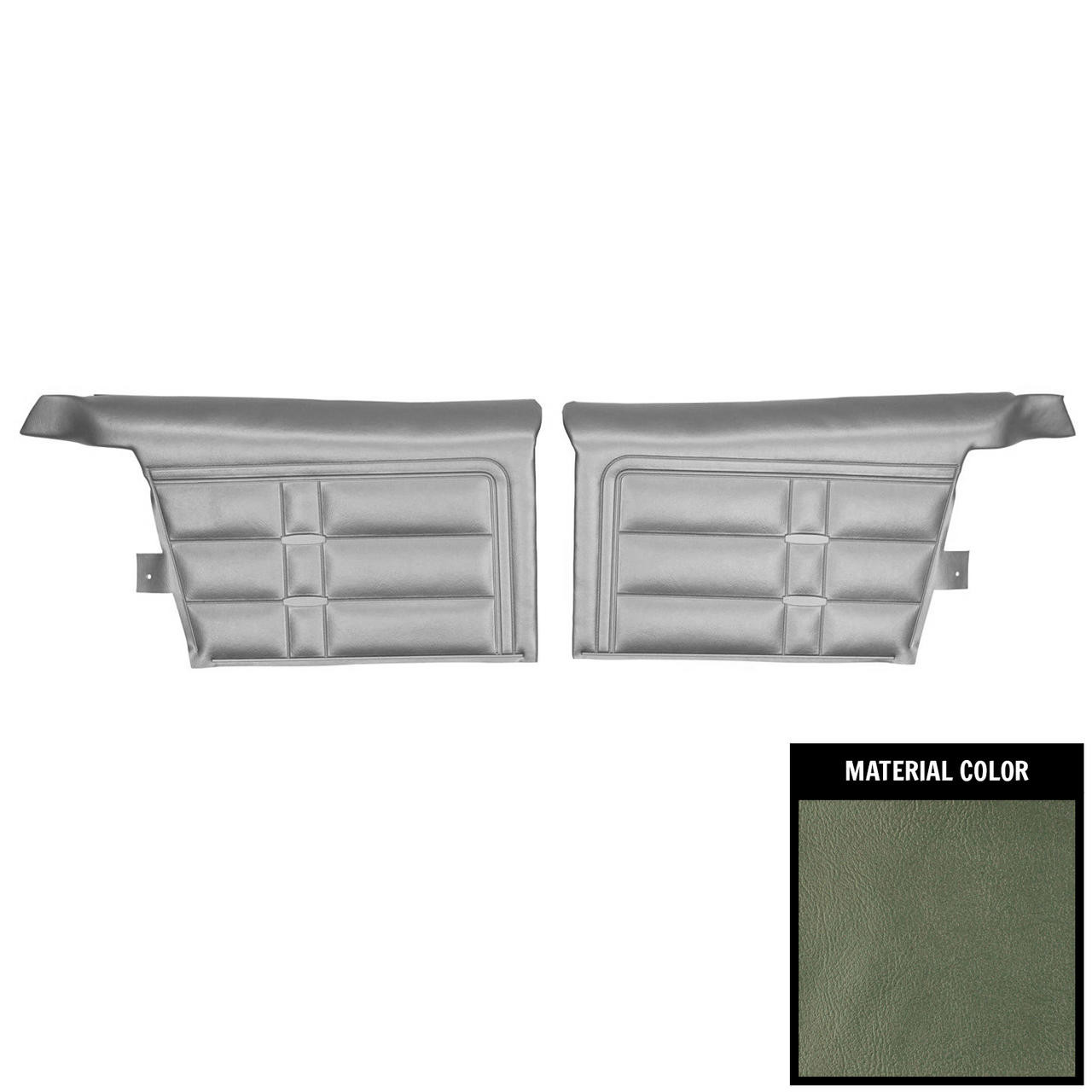 PUI Interiors 1966 Chevrolet Impala SS Convertible Pre-Assembled 2 Tone Aqua Rear Door Panels - 66BD05V-P