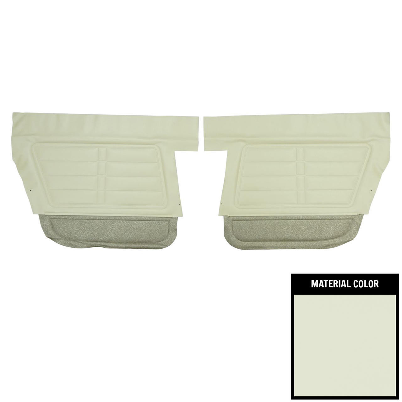 PUI Interiors 1966 Chevrolet Impala 4-Door Wagon/Sedan 2 Tone Fawn Rear Door Panels - 66BD4D21W