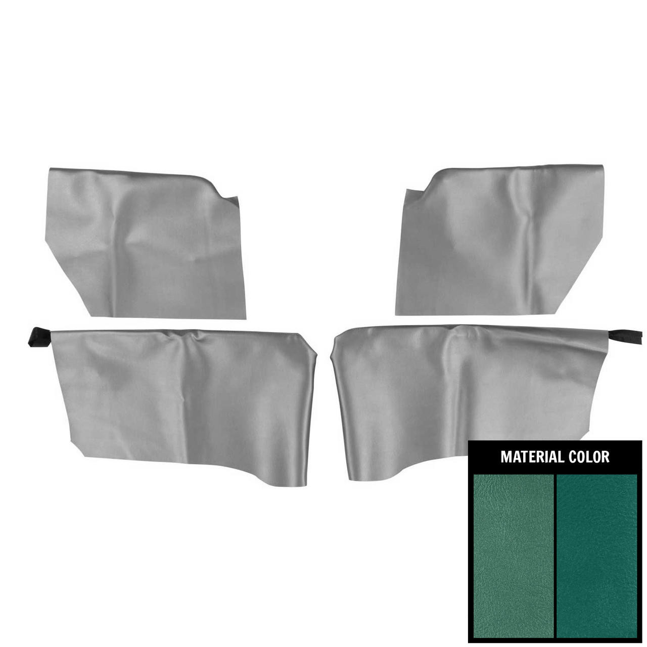 PUI Interiors 1966 Chevrolet Impala Convertible 2 Tone Aqua Rear Armrest Covers - 66BR05