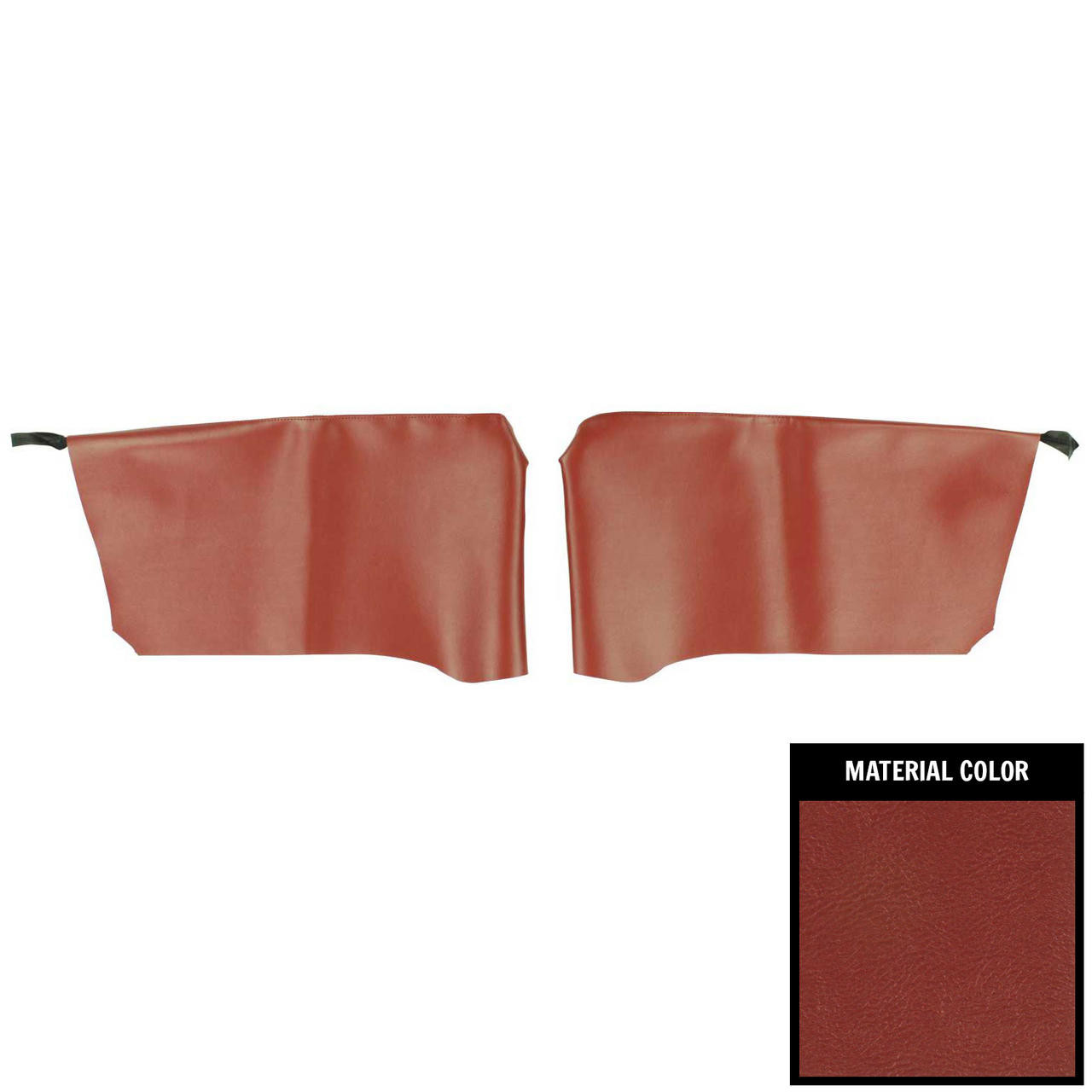 PUI Interiors 1966 Pontiac Grand Prix Hardtop Metallic Red Rear Armrest Covers - 66BR08C