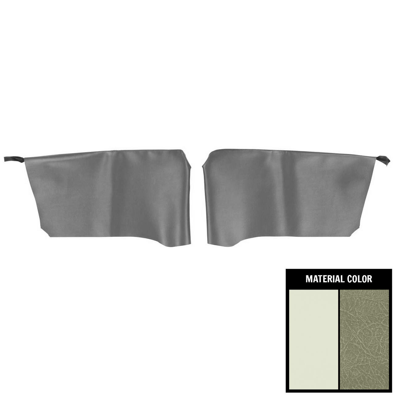PUI Interiors 1966 Chevrolet Impala Hardtop 2 Tone Fawn Rear Armrest Covers - 66BR21C