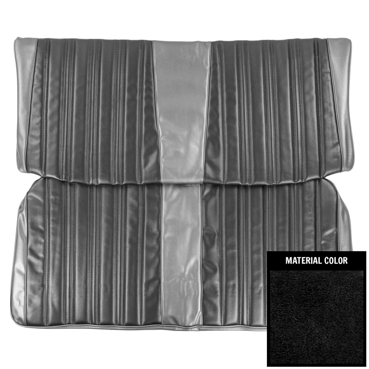 PUI Interiors 1966 Chevrolet Impala 4-Door Wagon 3rd Row Black Rear Bench Seat Cover - 66BS4D10W-3